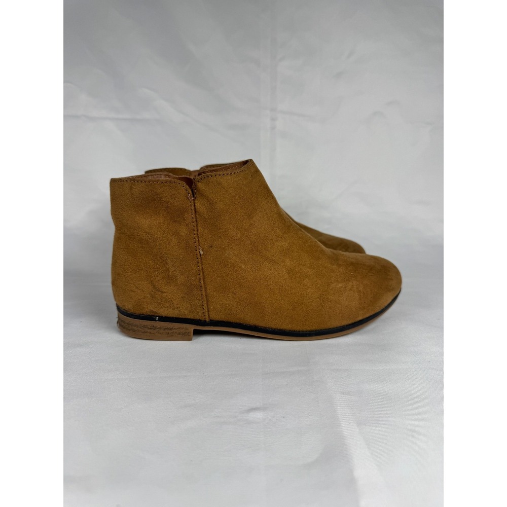 Cat & Jack F16751028 Girls 2 Bootie Opal Brown Round Toe Side Zipper Ankle Boot